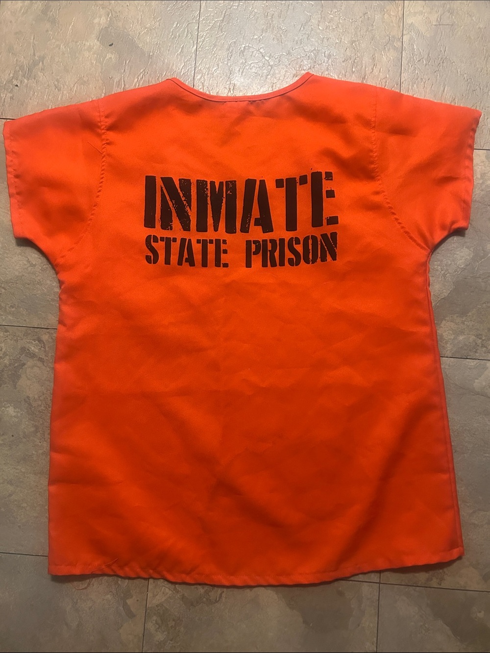 Orange 'Inmate State Prison' authentic Tee - unisex jail top S / M